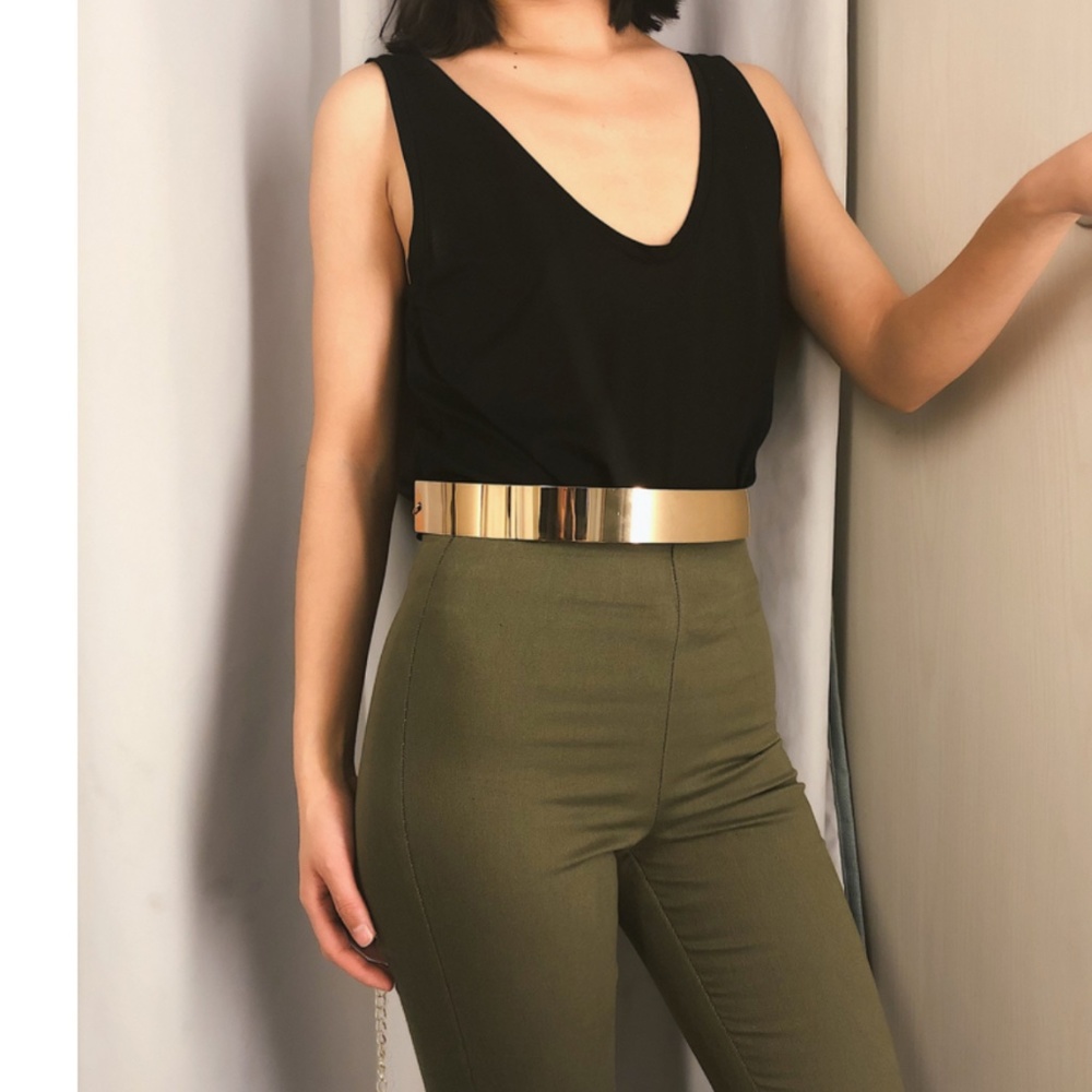 Gold Metal Wide Belt